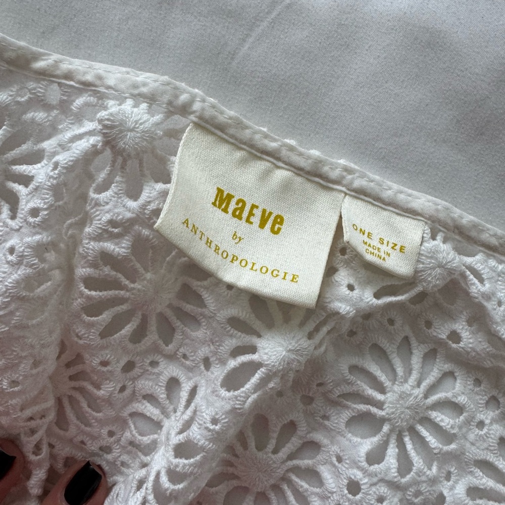 Maeve by Anthropologie White Floral Lace Blouse OS NWOT - Picture 2 of 2